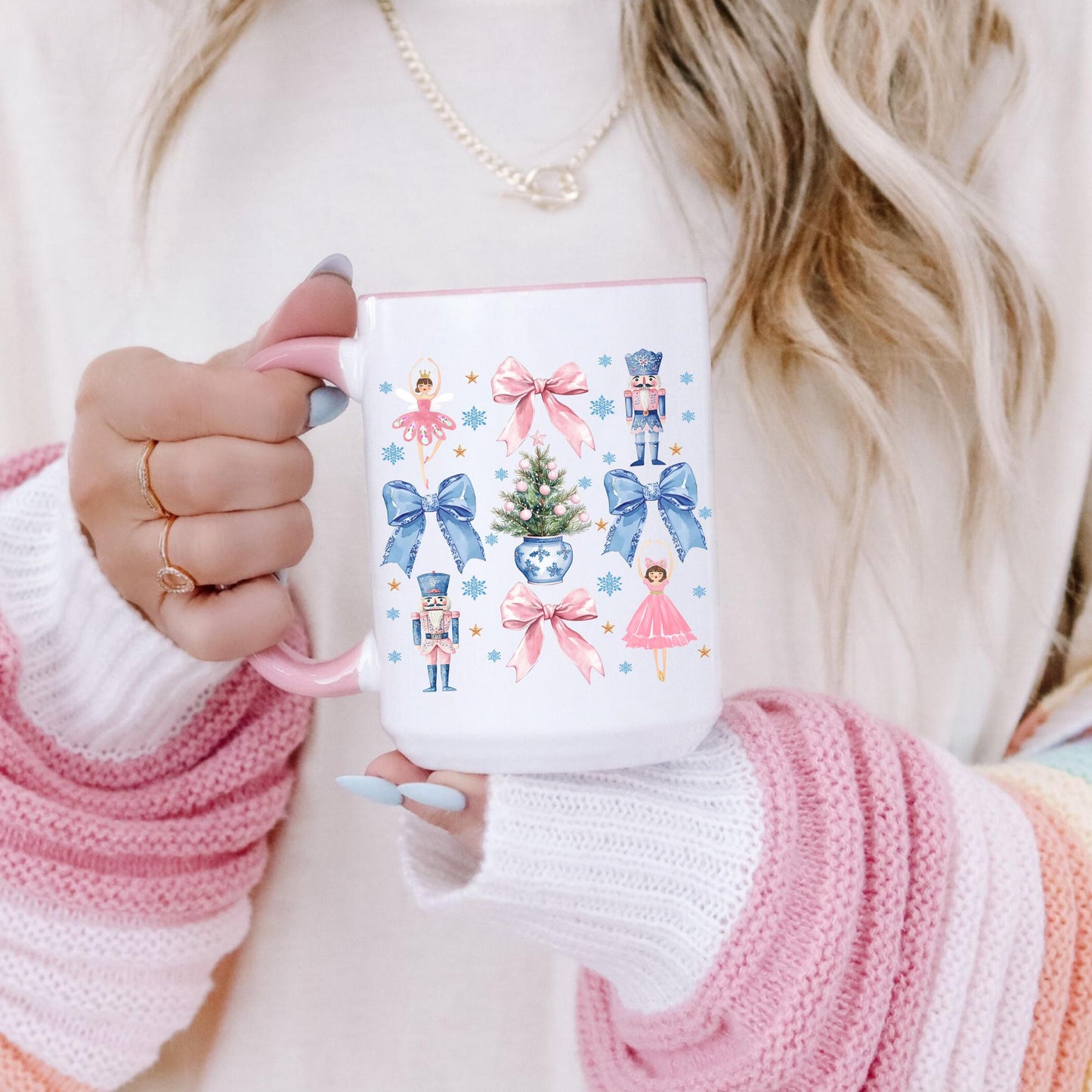 Nutcracker coffee cup, Pink Nutcracker Mug, nutcracker, pink nutcracker, sugar plum fairy, Nutcracker Coquette Mug, Coquette Christmas Mug