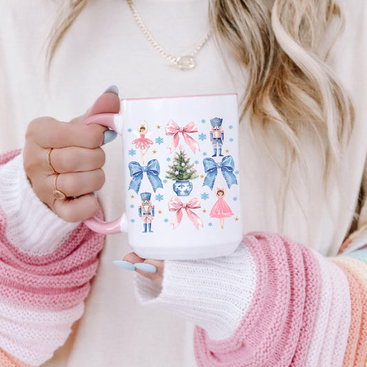 Nutcracker coffee cup, Pink Nutcracker Mug, nutcracker, pink nutcracker, sugar plum fairy, Nutcracker Coquette Mug, Coquette Christmas Mug